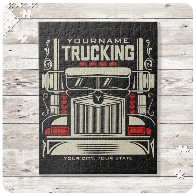 Personalised Trucking 18 Wheeler BIG RIG Trucker  Jigsaw Puzzle (Creator Uploaded)