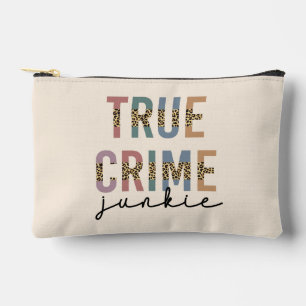 Personalised True Crime Junkie Crime Shows Lover Accessory Pouch