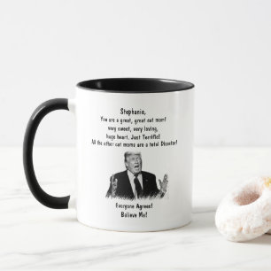 Personalised Trump Mug for CAT MOM Add your name