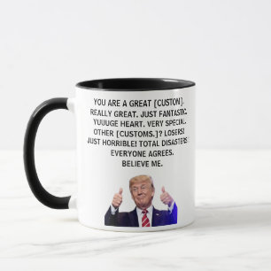 Personalised Trump Mug For Mum Dad Uncle Sister, 