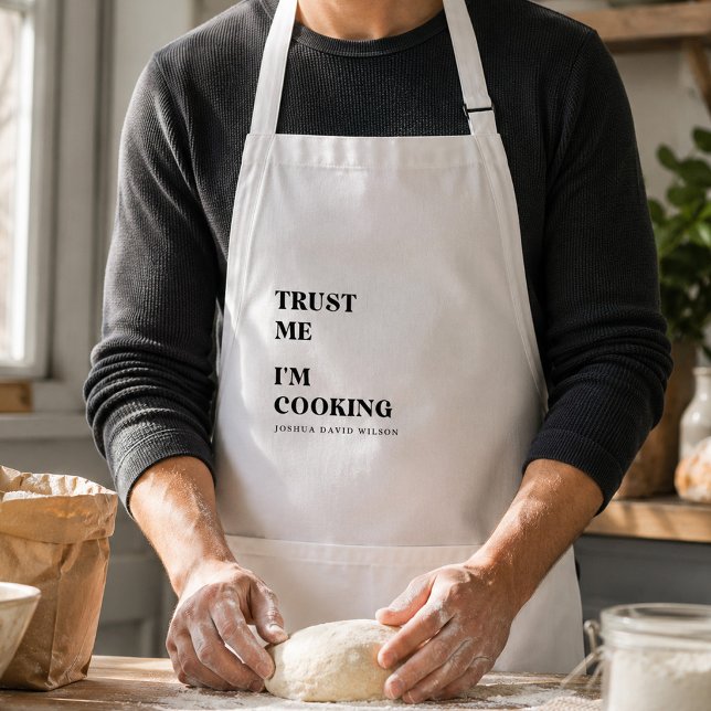 Personalised Trust Me I'm Cooking Fun Custom Chef Standard Apron (Creator Uploaded)