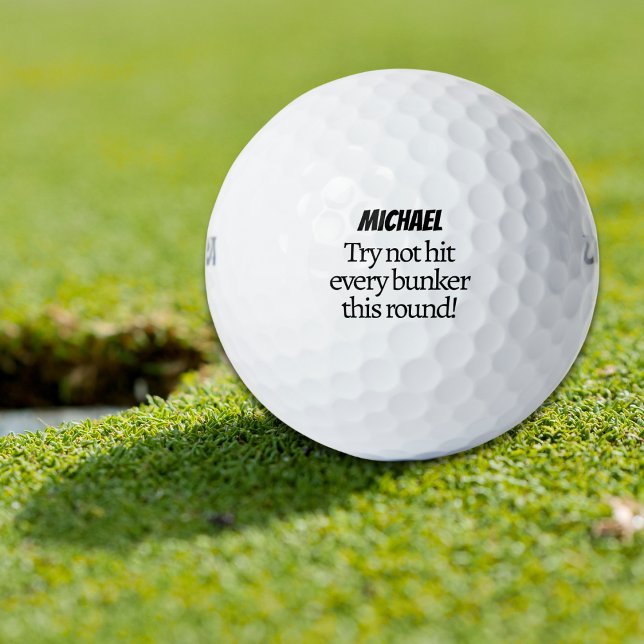 Personalised Try Not To Hit Every Bunker Golf Balls (Creator Uploaded)