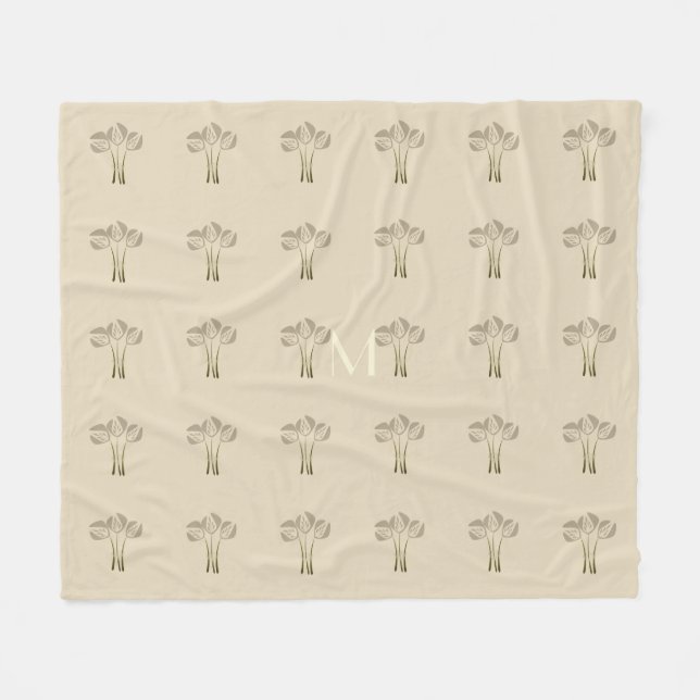 Personalised Tulips Fleece Blanket (Front (Horizontal))