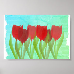 Personalised Tulips Poster