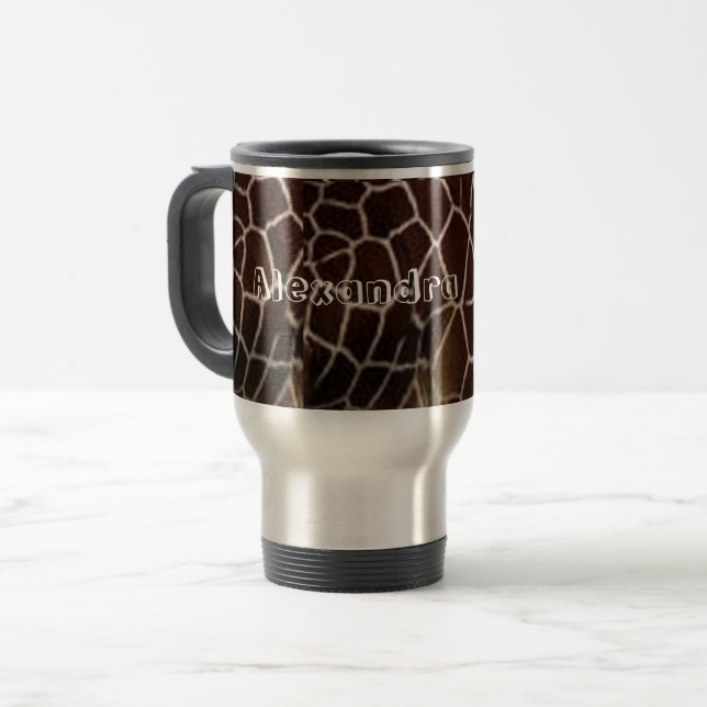 Personalised  Tumbler With Handle, Lid, and Straw Travel Mug (Front Left)