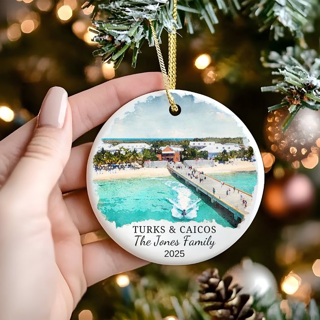 Personalised Turks & Caicos Ornament (Creator Uploaded)