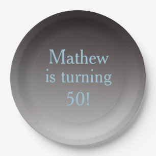 Personalised "Turning 50" 50th Birthday Paper Plate