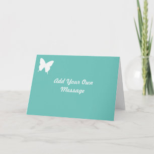 Personalised Turquoise Butterfly Greetings Card
