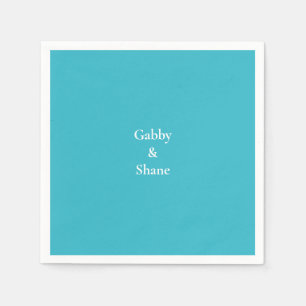 Personalised Turquoise Couples Shower Napkin