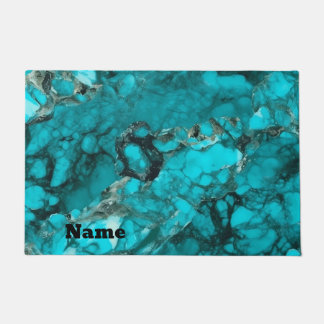 Personalised Turquoise Door Mat