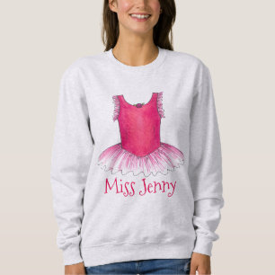 Personalised Tutu Dance Teacher Ballet Sweatshirt