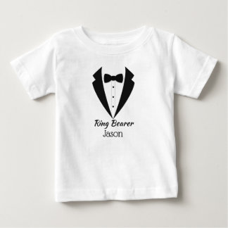 Personalised Tux Ring Bearer Baby T-Shirt