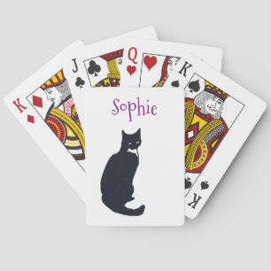 Personalised Tuxedo Cat Playing Cards