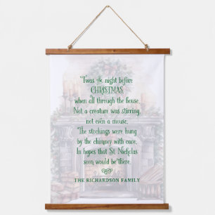 Personalised Twas the Night Before Christmas Poem Hanging Tapestry