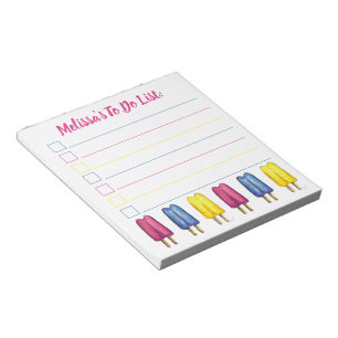 Personalised Twin Pop Popsicle To Do List Notepad