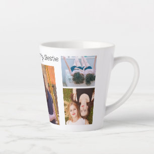 Personalised Twinning with My Bestie Photo Collage Latte Mug