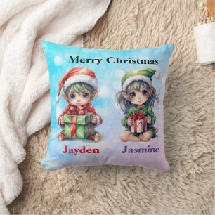 Personalised twins name cushion