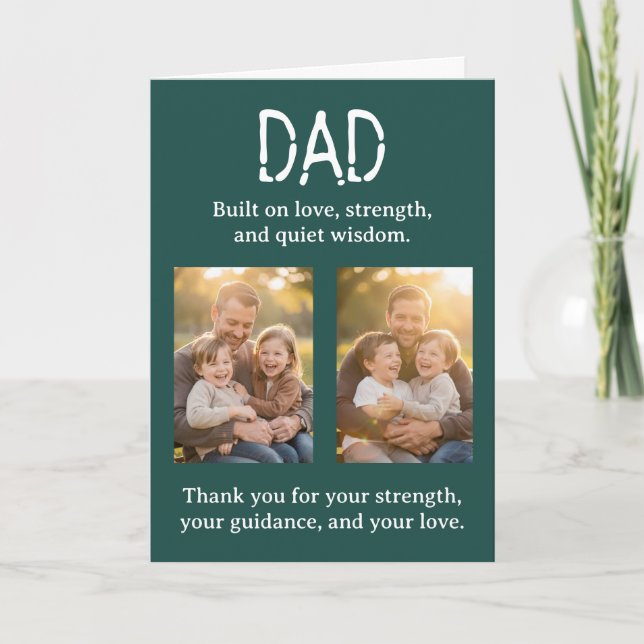 Personalised Two Photo Template Father's Day  (Front)