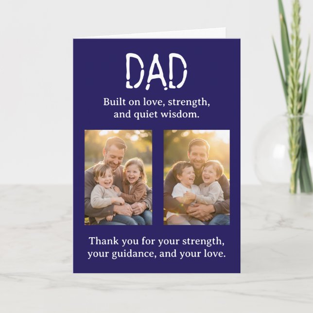 Personalised Two Photo Template Father's Day  (Front)