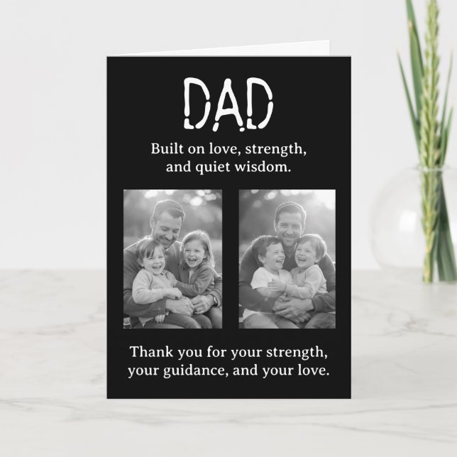Personalised Two Photo Template Father's Day  (Front)
