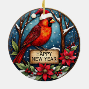Personalised Two-Sided Cardinal Ornament 