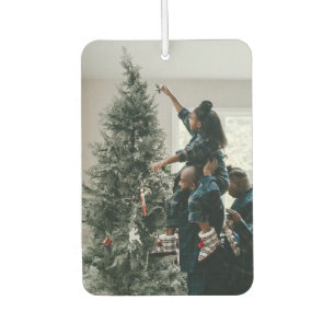 Personalised Two Sided Family Christmas Photo  Car Air Freshener