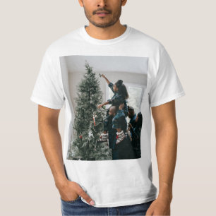 Personalised Two Sided Family Christmas Photo  T-Shirt