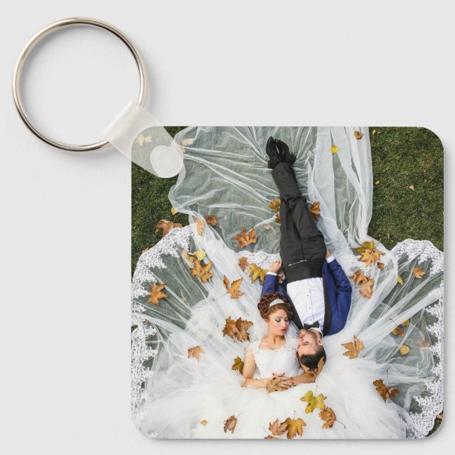 Personalised Two Sided Family Photo Key Ring (Front)