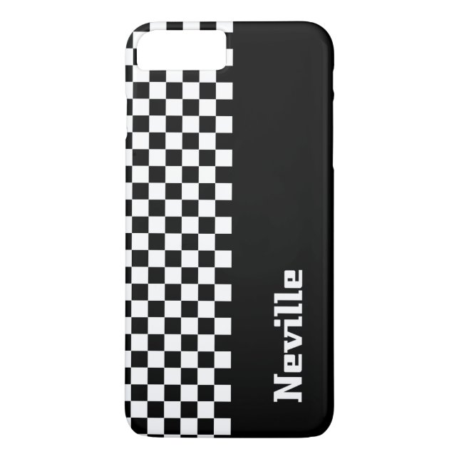Personalised Two-Tone Checkerboard Case-Mate iPhone Case (Back)
