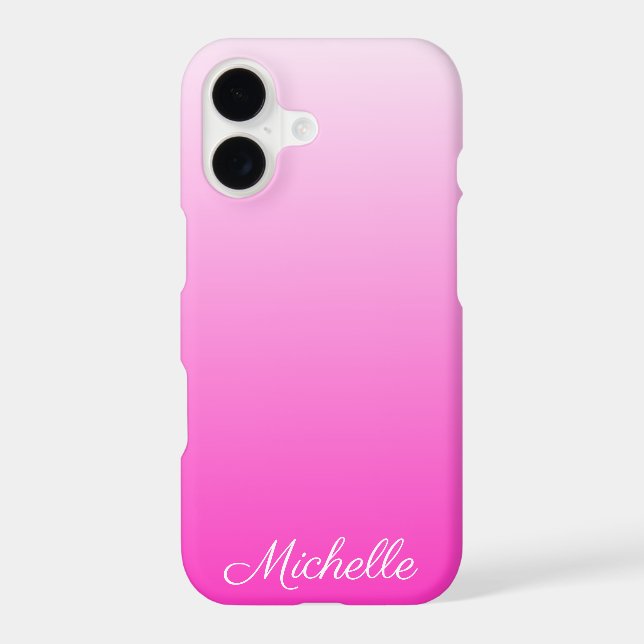 Personalised two-tone gradient ombre hot pink (Back)