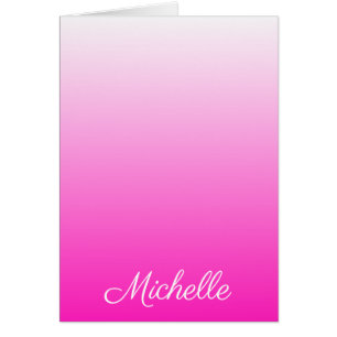 Personalised two-tone gradient ombre hot pink