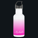 Personalised two-tone gradient ombre hot pink 532 ml water bottle<br><div class="desc">Personalised two-tone gradient ombre hot pink</div>