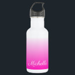 Personalised two-tone gradient ombre hot pink 532 ml water bottle<br><div class="desc">Personalised two-tone gradient ombre hot pink</div>