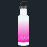 Personalised two-tone gradient ombre hot pink 710 ml water bottle<br><div class="desc">Personalised two-tone gradient ombre hot pink</div>