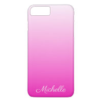 Personalised two-tone gradient ombre hot pink