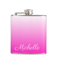 Personalised two-tone gradient ombre hot pink
