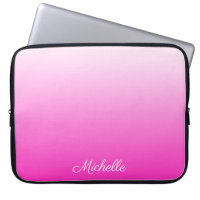 Personalised two-tone gradient ombre hot pink