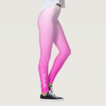 Personalised two-tone gradient ombre hot pink leggings<br><div class="desc">Personalised two-tone gradient ombre hot pink</div>