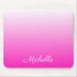 Personalised two-tone gradient ombre hot pink mouse pad<br><div class="desc">Personalised two-tone gradient ombre hot pink</div>