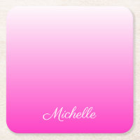 Personalised two-tone gradient ombre hot pink