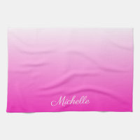 Personalised two-tone gradient ombre hot pink