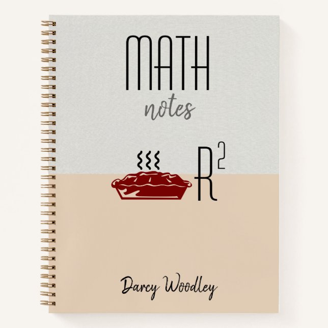 Personalised Two Tone Math Notes Notebook (Front)