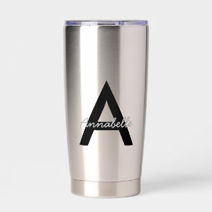 Personalised Typography Monogram Insulated Tumbler