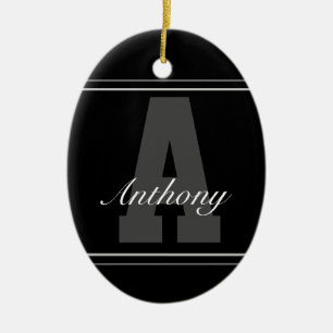Personalised typography name ornament