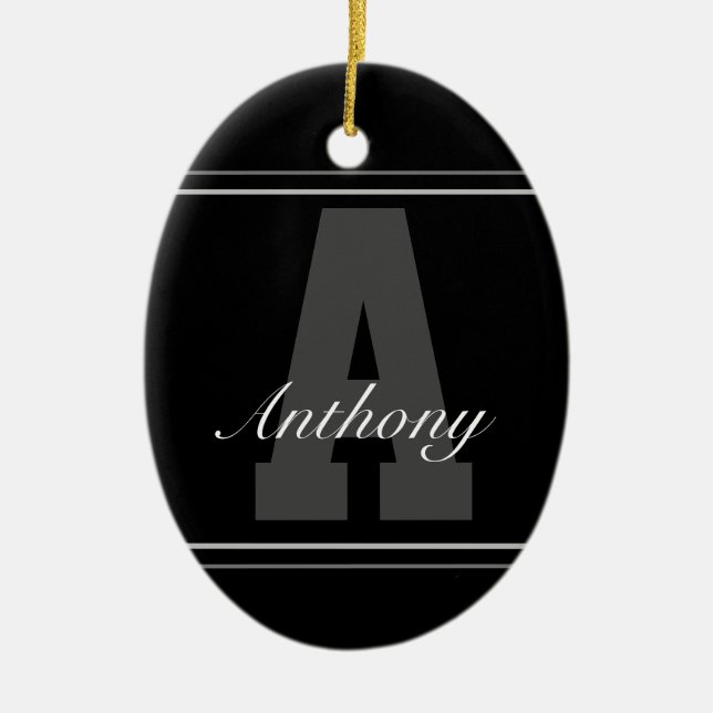 Personalised typography name ornament (Front)