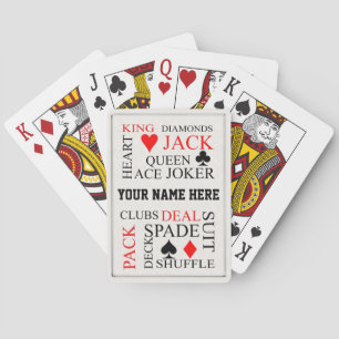 Personalised Typography Style Gift Playing Cards