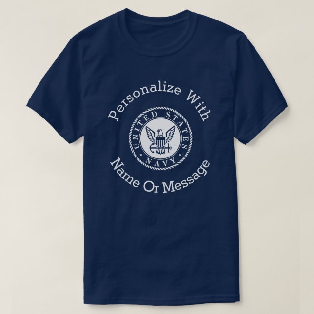 Personalised U.S. Navy Emblem T-Shirt (Design Front)