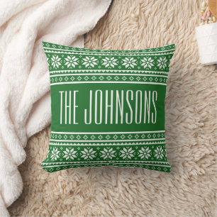 Personalised UGLY CHRISTMAS SWEATER throw pillows