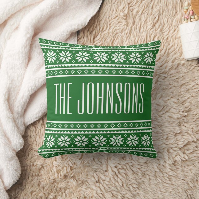 Personalised UGLY CHRISTMAS SWEATER throw pillows (Blanket)