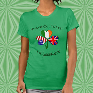 Personalised UK Ireland USA Shamrock Women’s T-Shirt